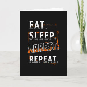 Tarjeta Oficial de policía diciendo chistes