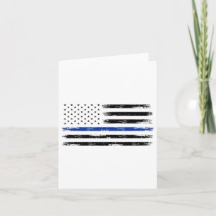 Tarjeta Oficial De Policía Ee.Uu. Bandera Estadounidense L