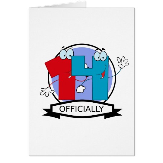Tarjeta Oficialmente bandera de 14 cumpleaños