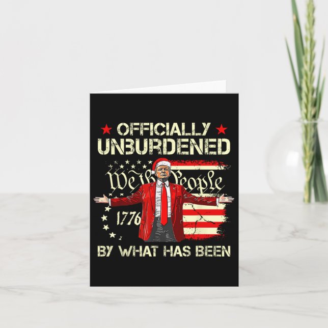 Tarjeta Oficialmente Desaliviado Por Lo Que Ha Sido Trump  (Anverso)