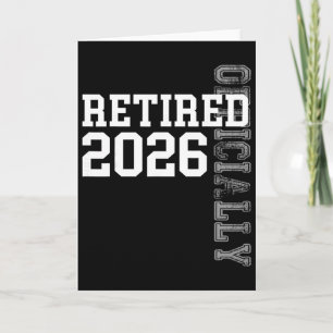 Tarjeta Oficialmente Retirado 2026 Jubilación Mujeres Homb