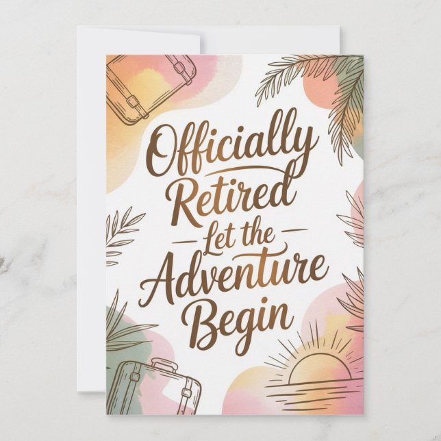 Tarjeta Oficialmente Retirado – Que Comience la Aventura (Anverso)