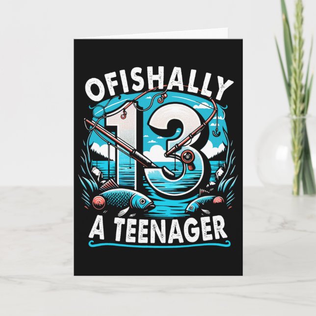 Tarjeta Oficialmente Un Adolescente Cumpleaños 13 Cumpleañ (Anverso)