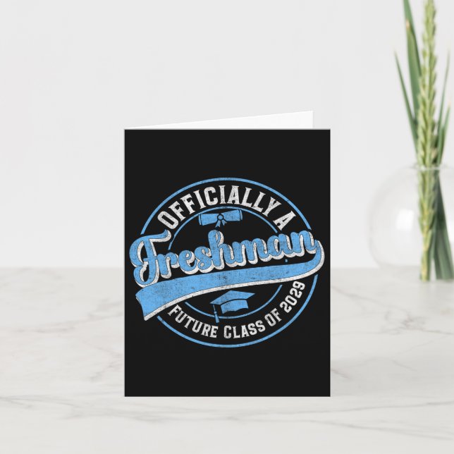 Tarjeta Oficialmente Un Cl Freshman De 2029 Primer Día Del (Anverso)