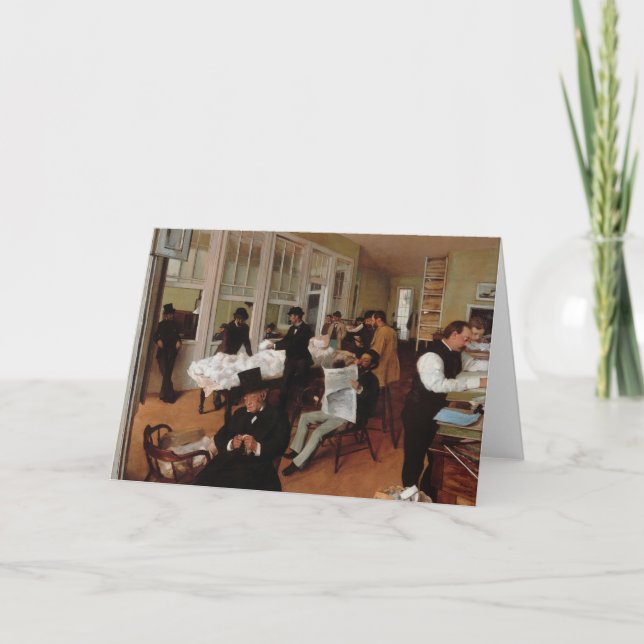 Tarjeta Oficina de algodón en Nueva Orleans - Edgar Degas (Anverso)