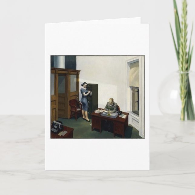 Tarjeta Oficina de noche - Edward Hopper (Anverso)