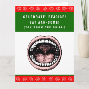 Tarjeta Oficina dental del dentista Navidad