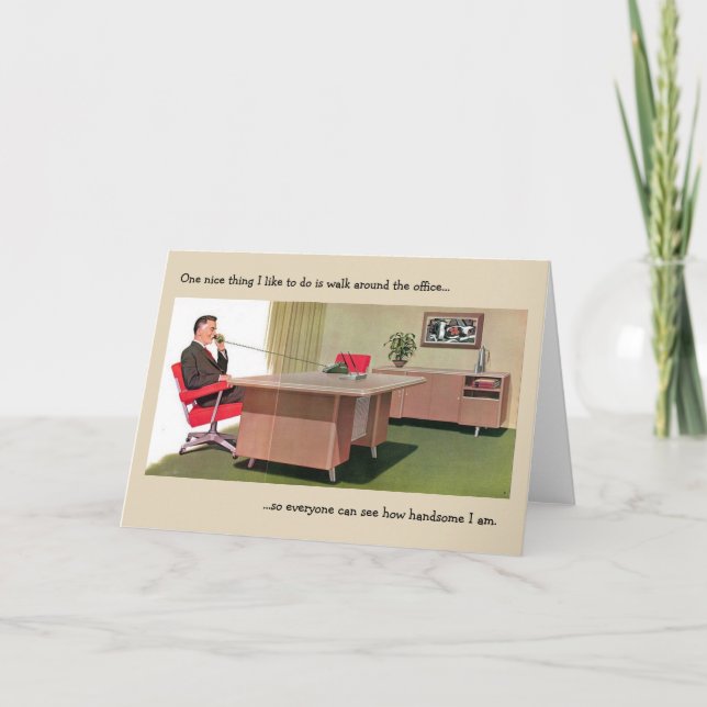 Tarjeta Oficina Retro - El Jefe Delusional, (Anverso)