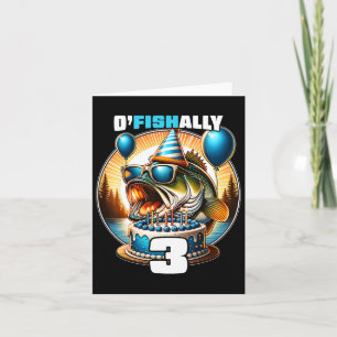 Tarjeta O'fishally 3 años de edad Cumpleaños de la Pesca 3