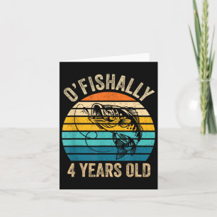 Tarjeta Ofishally 4 años de edad camiseta 4 cumpleaños de 