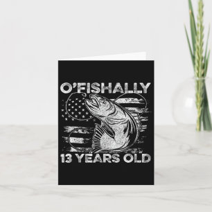 Tarjeta Ofishally, de 13 años, Shirt 13th Birthday Fishing
