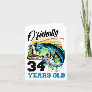 Tarjeta Ofishally &#; Years Old &#; Birday Fishing B