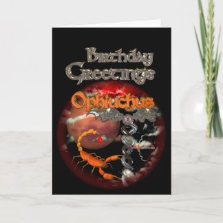Tarjeta Ofiuchus gótico Cumpleaños Zodiaco por Valxart