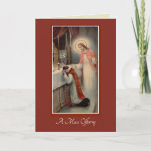 Tarjeta Ofrenda católica de la Santa Misa Sagrado Corazón 