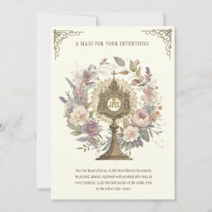 Tarjeta Ofrenda de la Misa Floral Alabanzas Divinas Eucari