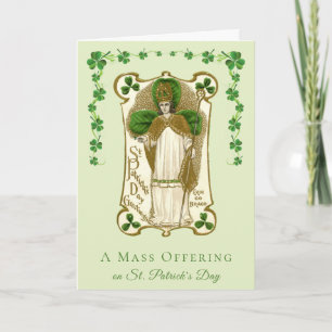 Tarjeta Ofrenda de Misa Católica Día de San Patricio Trébo