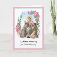Ofrenda de Misa de Cumpleaños Católica Jesús Eucar