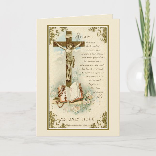Tarjeta Ofrenda de Misa de Simpatía Católica Tradicional C (Anverso)