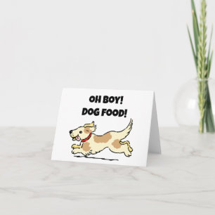 Tarjeta Oh Boy Dog Food Hungry Puppy Ilustracion