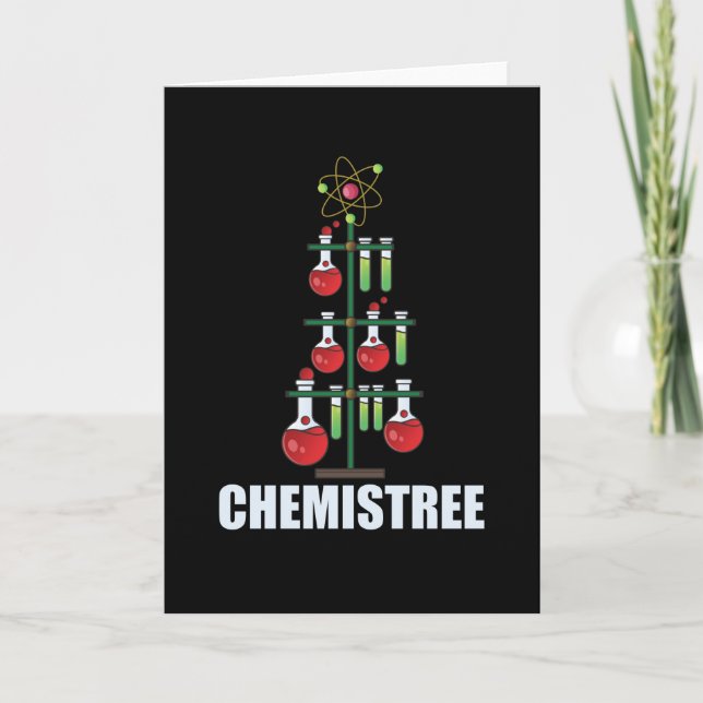 Tarjeta Oh Chemistree Navidad Química profesor de ciencias (Anverso)