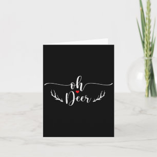 Tarjeta Oh ciervo, Gráfica divertida, Corazón, Antillas De