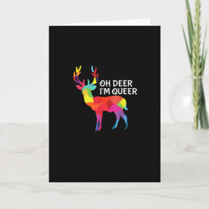Tarjeta Oh Ciervo Queer Divertido Juego de Palabras Diseño