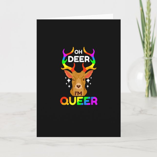 Tarjeta Oh Ciervo Queer Estilo Creativo Moderno (Anverso)