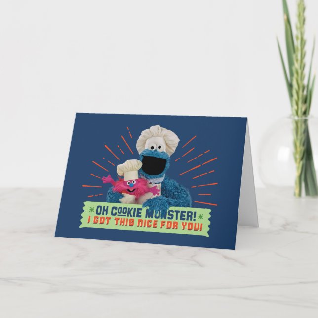 Tarjeta ¡Oh Cookie Monster! Tengo Esto Bien Por Ti (Anverso)