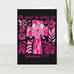 Tarjeta Oh Cuánto Nos Ama Boho San Valentín Biblia Cristia