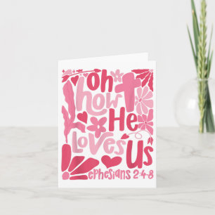 Tarjeta Oh Cuánto Nos Ama Jesús Cristiano Boho San Valentí