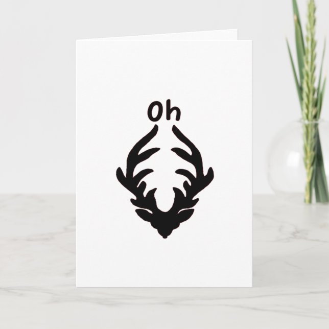 Tarjeta Oh Deer Artistic Clean Style (Anverso)