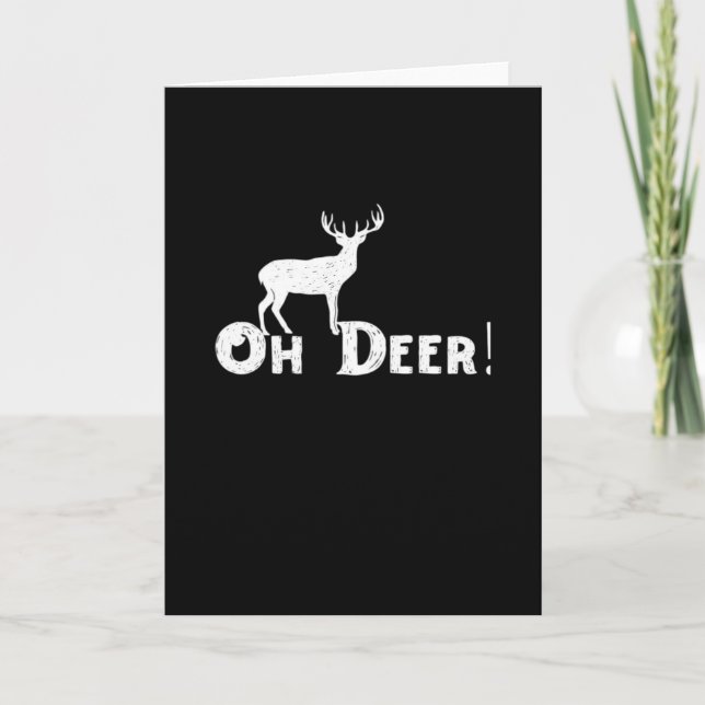 Tarjeta Oh Deer Clean Graphic Style (Anverso)