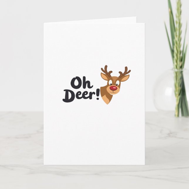 Tarjeta Oh Deer Clean Minimal Seeing (Anverso)