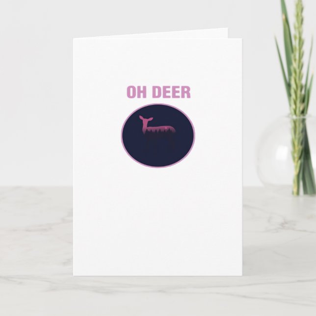 Tarjeta Oh Deer Estética Moderna (Anverso)