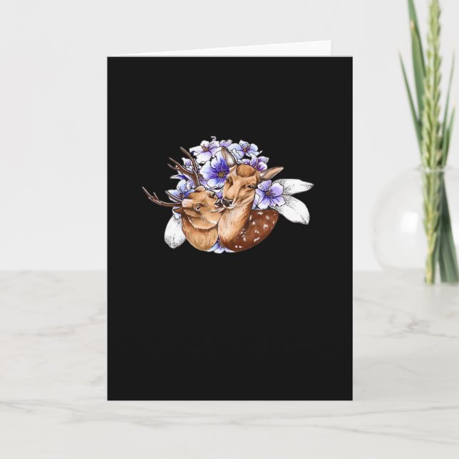 Tarjeta Oh Deer Estilo Mínimo Limpio (Anverso)