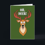 Tarjeta Oh, Deer Funny 40th Birthday Card<br><div class="desc">¡Oh,  ciervo! ¡Tu cumpleaños número 40 está aquí! tarjeta divertida con un venado sorprendido y personalizado. Un gran diseño para un cazador que cumple 40 años o para cualquiera que ame la vida salvaje.</div>