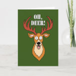 Tarjeta Oh, Deer Funny 40th Birthday Card<br><div class="desc">¡Oh,  ciervo! ¡Tu cumpleaños número 40 está aquí! tarjeta divertida con un venado sorprendido y personalizado. Un gran diseño para un cazador que cumple 40 años o para cualquiera que ame la vida salvaje.</div>