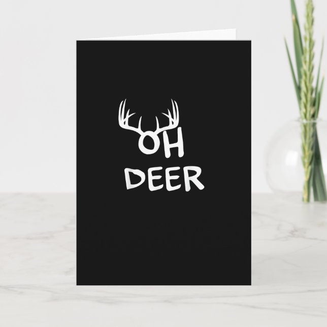 Tarjeta Oh Deer Hunter Rustic Outdoor Design (Anverso)