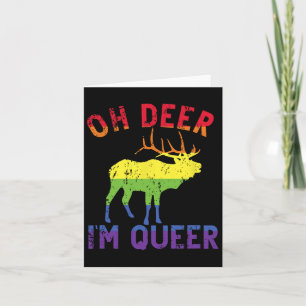 Tarjeta Oh Deer Im Queer Rainbow Lgbt Orgullo Gay Panual L