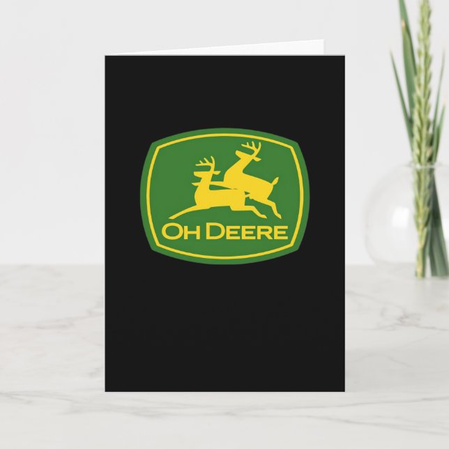 Tarjeta Oh Deer Minimal Modern Design Folded Greeting Card (Anverso)