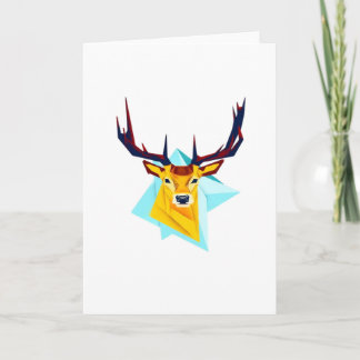 Tarjeta Oh Deer Minimal Rustic Style Folded Greeting Card