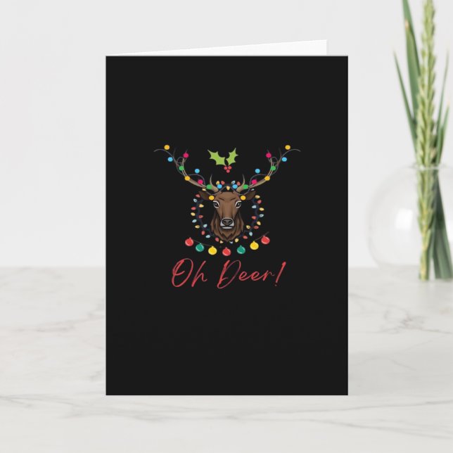 Tarjeta Oh Deer Modern Aesthetic (Anverso)