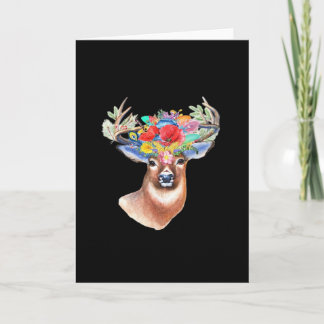 Tarjeta Oh Deer Modern Artistic Style Folded Greeting Card