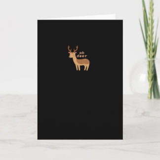 Tarjeta Oh Deer Oh Dear Retro Classic Style