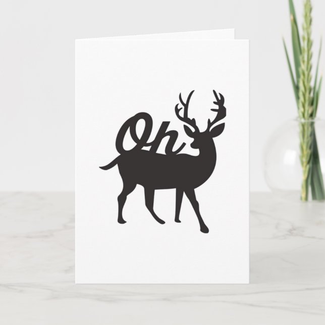 Tarjeta Oh Deer Retro Classic Vibe (Anverso)