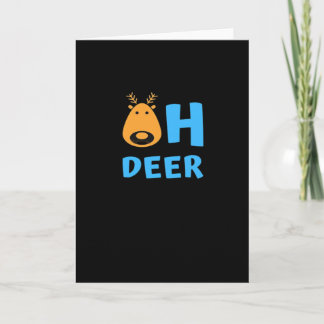 Tarjeta Oh Deer Retro Holiday Vibe