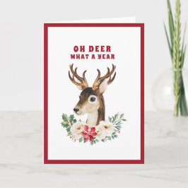 Tarjeta Oh Deer What a Year Navidades