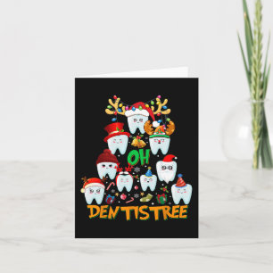 Tarjeta Oh Dentistree Diversión Árbol de Navidad Higiene d