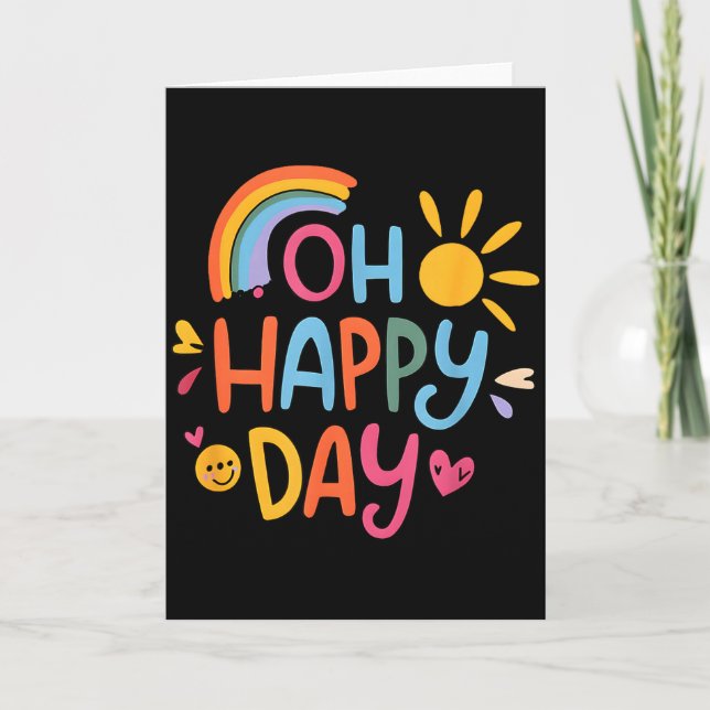 Tarjeta Oh Día Feliz  (Anverso)