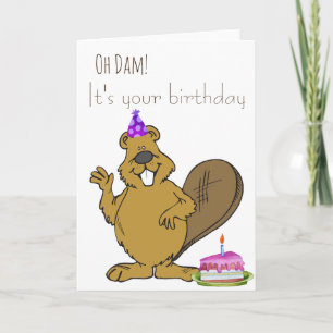 Tarjeta Oh Dios Es tu Cumpleaños Castor